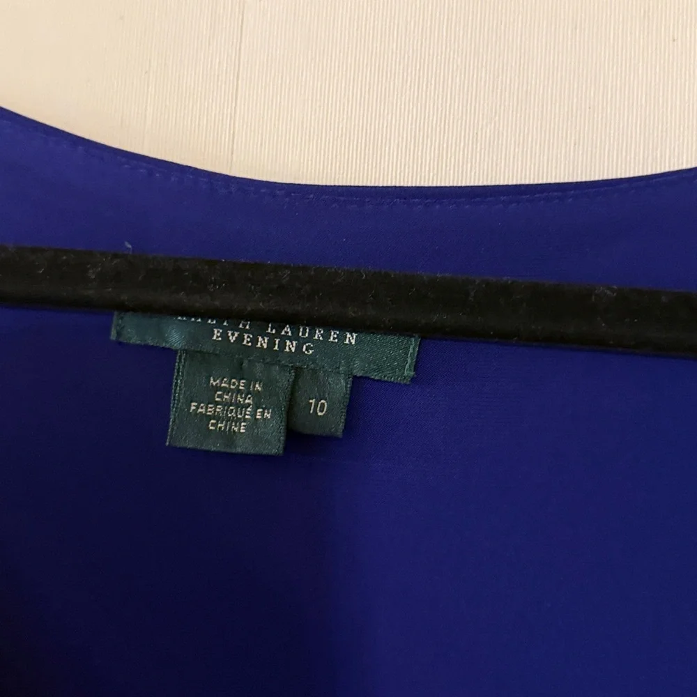 Lauren Ralph Lauren Evening Ruffled Ruched Gown Dress 10 - Picture 5 of 7